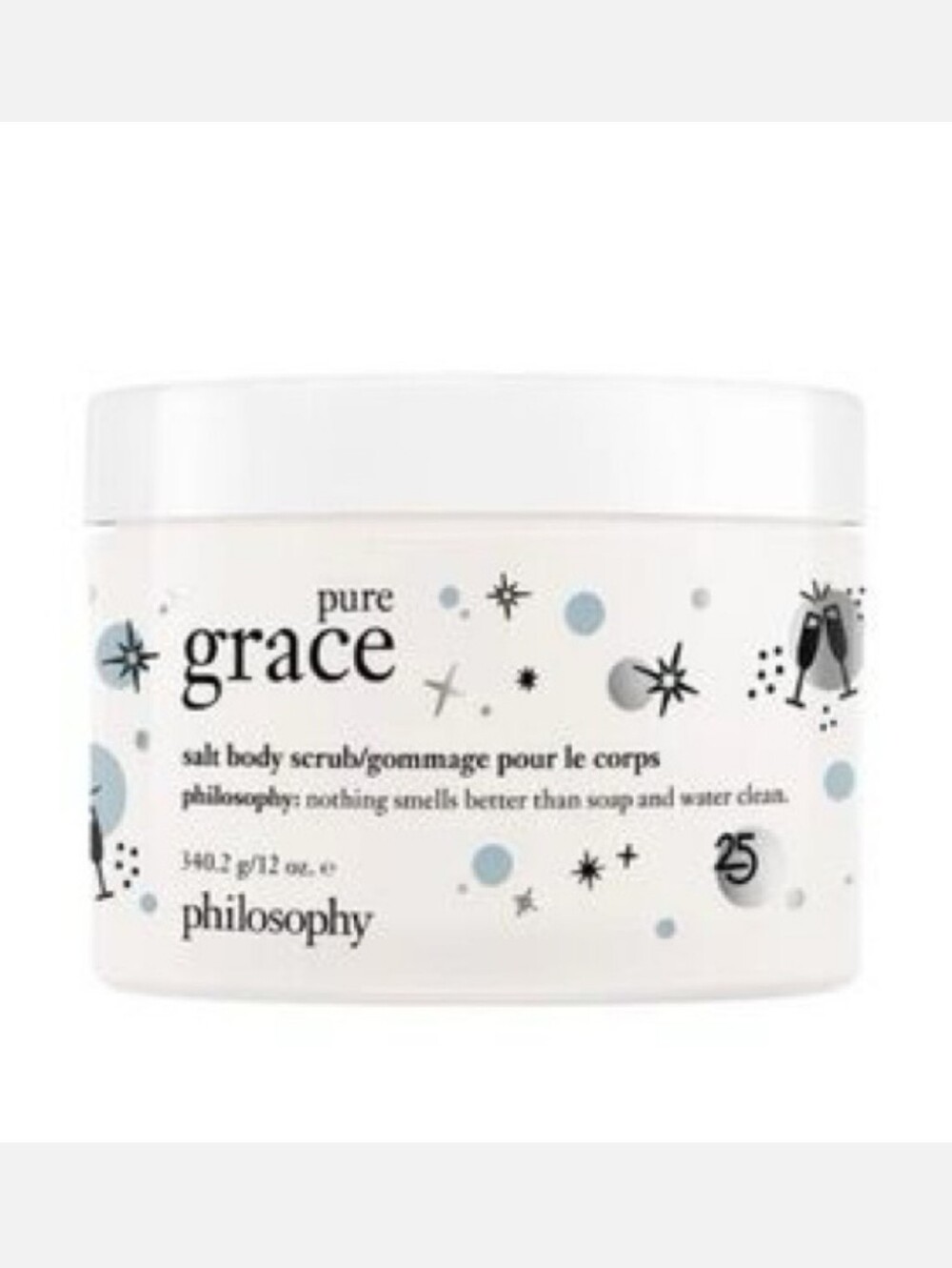 NEW Philosophy Pure Grace Salt Body Scrub 12 oz.